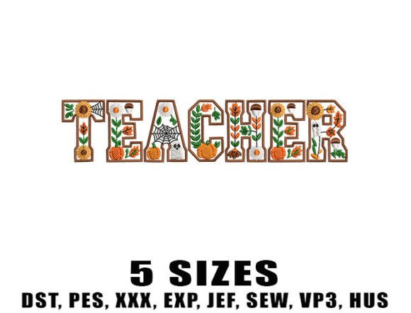 Celebrating Educators with a Festive Teacher Appreciation Embroidery Design