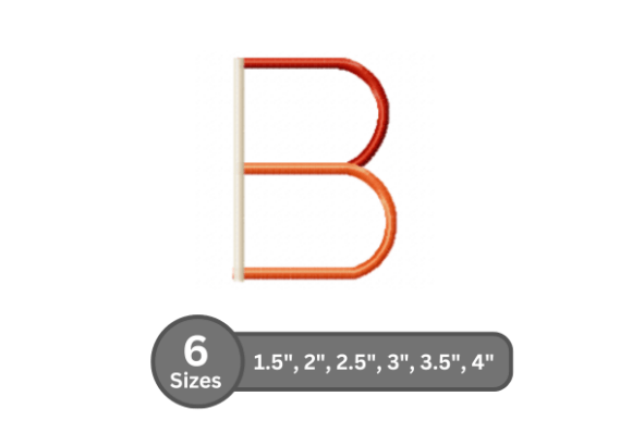 Color Bar Alphabet -B: A Vibrant Embroidery Design
