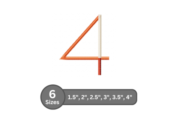Color Bar Number -4: The Bold Fill Stitch Font for Professional Embroidery