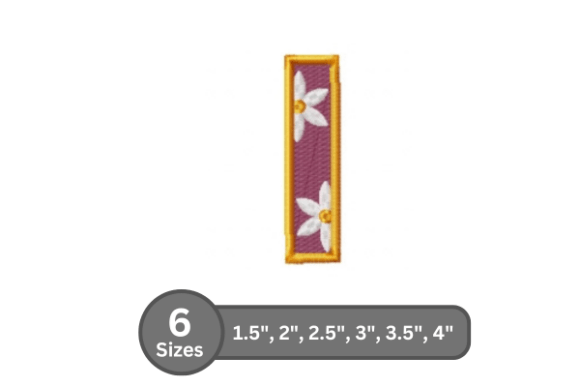 Daisy Joy Alphabet - I: A Stitched Letter for Personalization