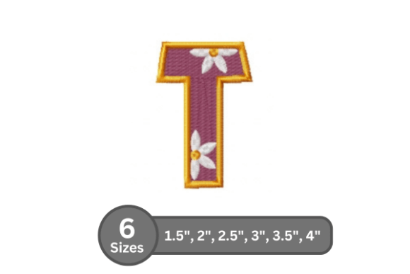 Daisy Joy Alphabet -T: The Ultimate Stitched Font for Personalized Embroidery