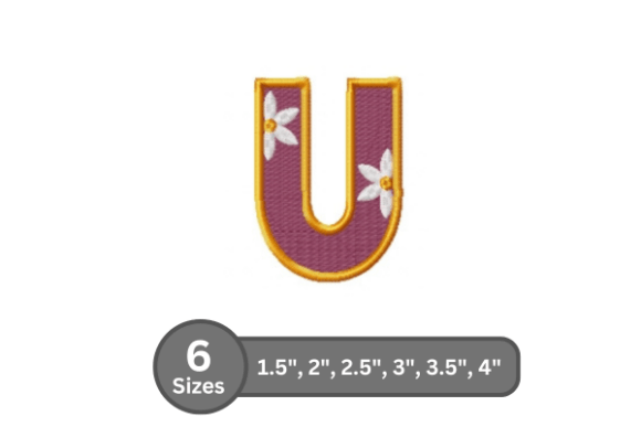Daisy Joy Alphabet U: Elevating Your Machine Embroidery Projects with Style and Precision