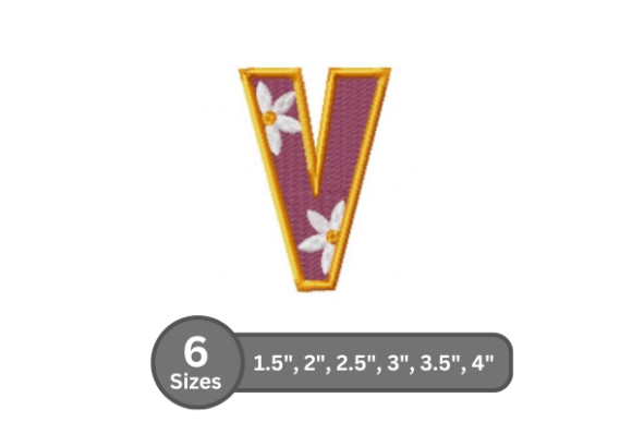 Daisy Joy Alphabet- V: A Stylish Stitch for Personalization