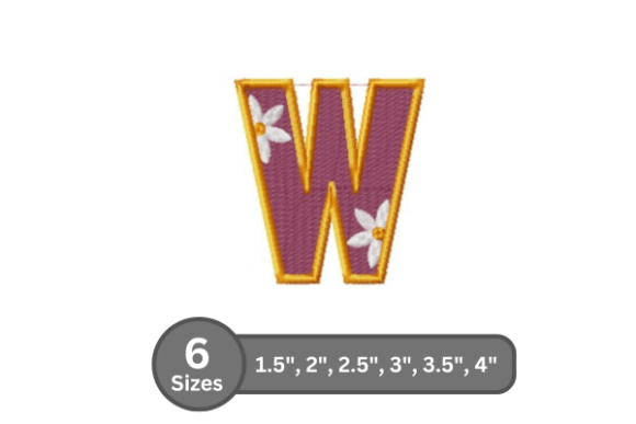 Daisy Joy Alphabet- W: A Strategic Asset for Precision Embroidery
