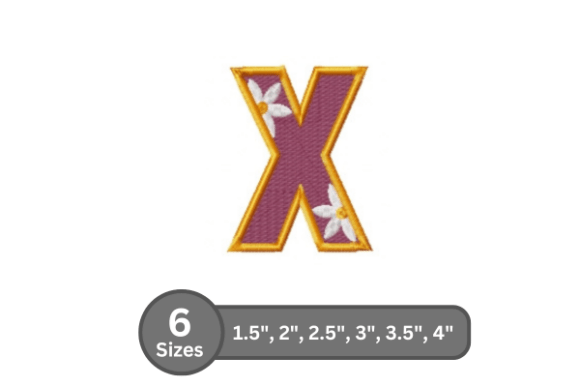 Daisy Joy Alphabet- X: A Strategic Asset for Embroidery Design