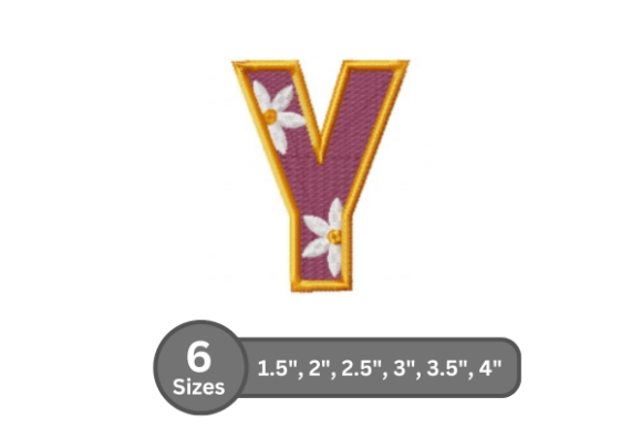 Daisy Joy Alphabet- Y: Elevating Personalization with Stylish Stitched Typography