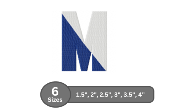 Elevating Textile Design with the Twin Fill Alphabet - M Embroidery Pattern