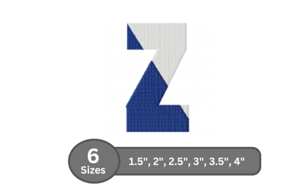 Elevating Textile Design with the Twin Fill Alphabet - Z Embroidery Pattern