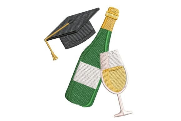 Graduation Champagne: The Ultimate Embroidery Design for Celebrating Academic Milestones