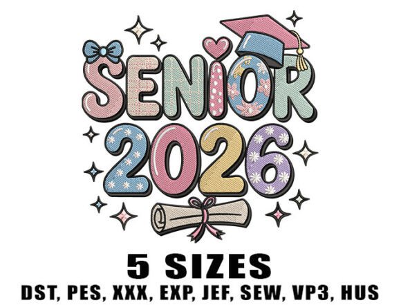 School Senior Embroidery Design for 2026