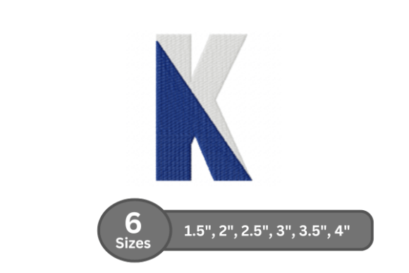 Spruce Up Your Fabrics with the Twin Fill Alphabet - K Embroidery Design