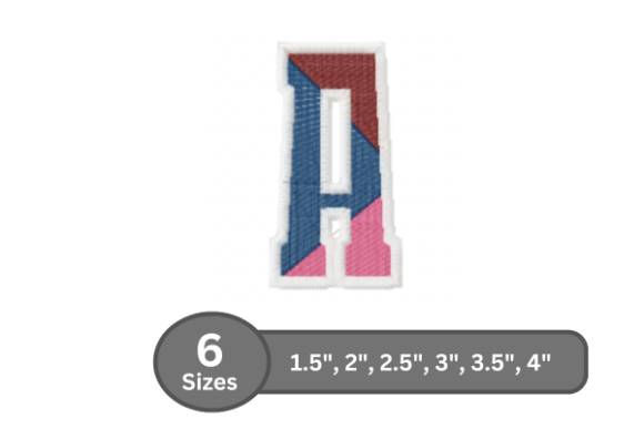 Street Varsity Alphabet - A Embroidery Design