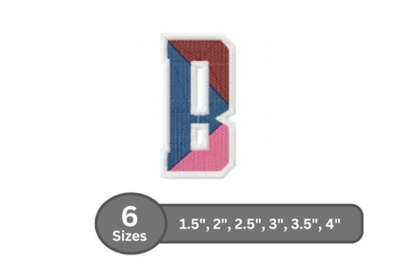 Street Varsity Alphabet -B: Bold Stitched Style