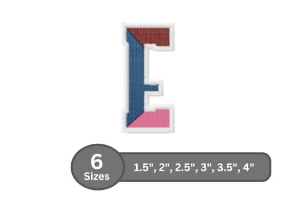 Street Varsity Alphabet - E: Elevating Your Embroidery Projects with Style