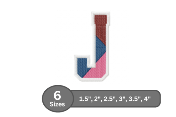 Street Varsity Alphabet -J: A Stylish Machine Embroidery Design for Every Project