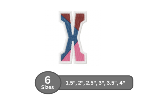 Street Varsity Alphabet - X: A Strategic Asset for Embroidery Design