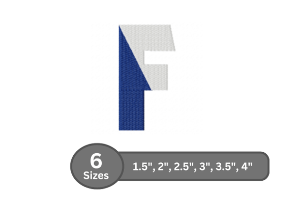 Twin Fill Alphabet - F: Elevating Textiles with Trendy Machine Embroidery