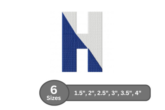 Twin Fill Alphabet -H: A Stylish Embroidery Accent