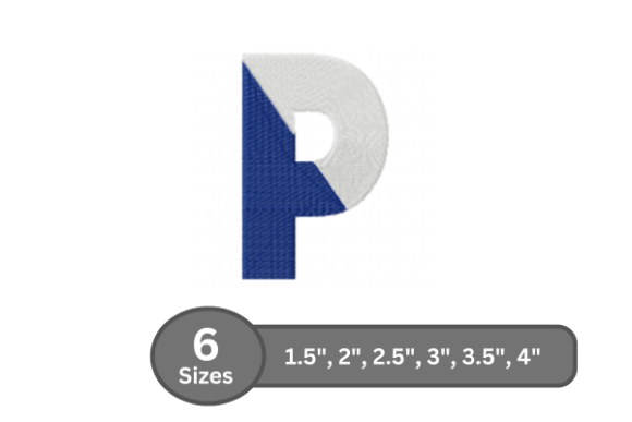 Twin Fill Alphabet - P: A Stylish Embroidery Design