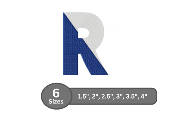 Twin Fill Alphabet - R: A Bold Embroidery Accent