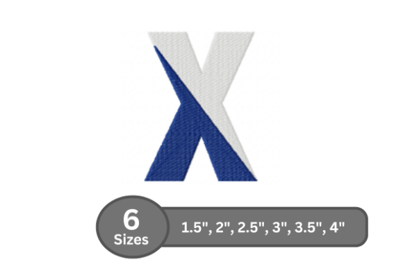 Twin Fill Alphabet - X: A Versatile Embroidery Design