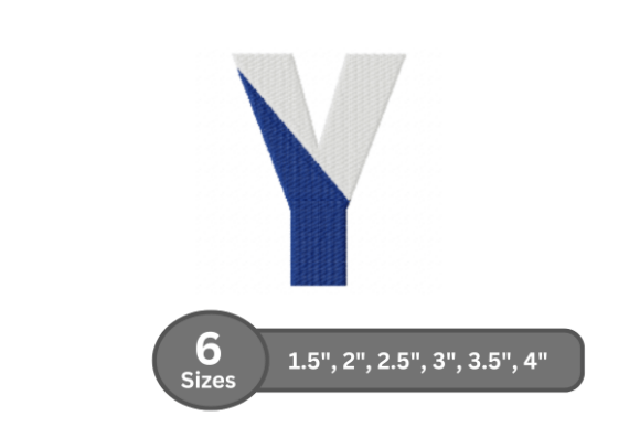 Twin Fill Alphabet - Y: A Charming Embroidery Design